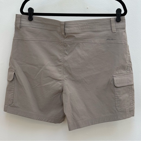 Eddie Bauer Lightweight Summer Trail Cargo Shorts Hiking Khaki Tan Size 16 - Picture 7 of 12